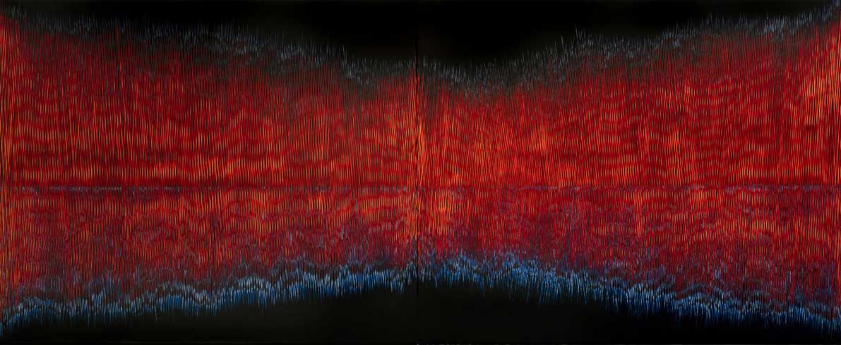 Tuval üzeri akrilik – Acrylic on canvas, 280 x 110 cm